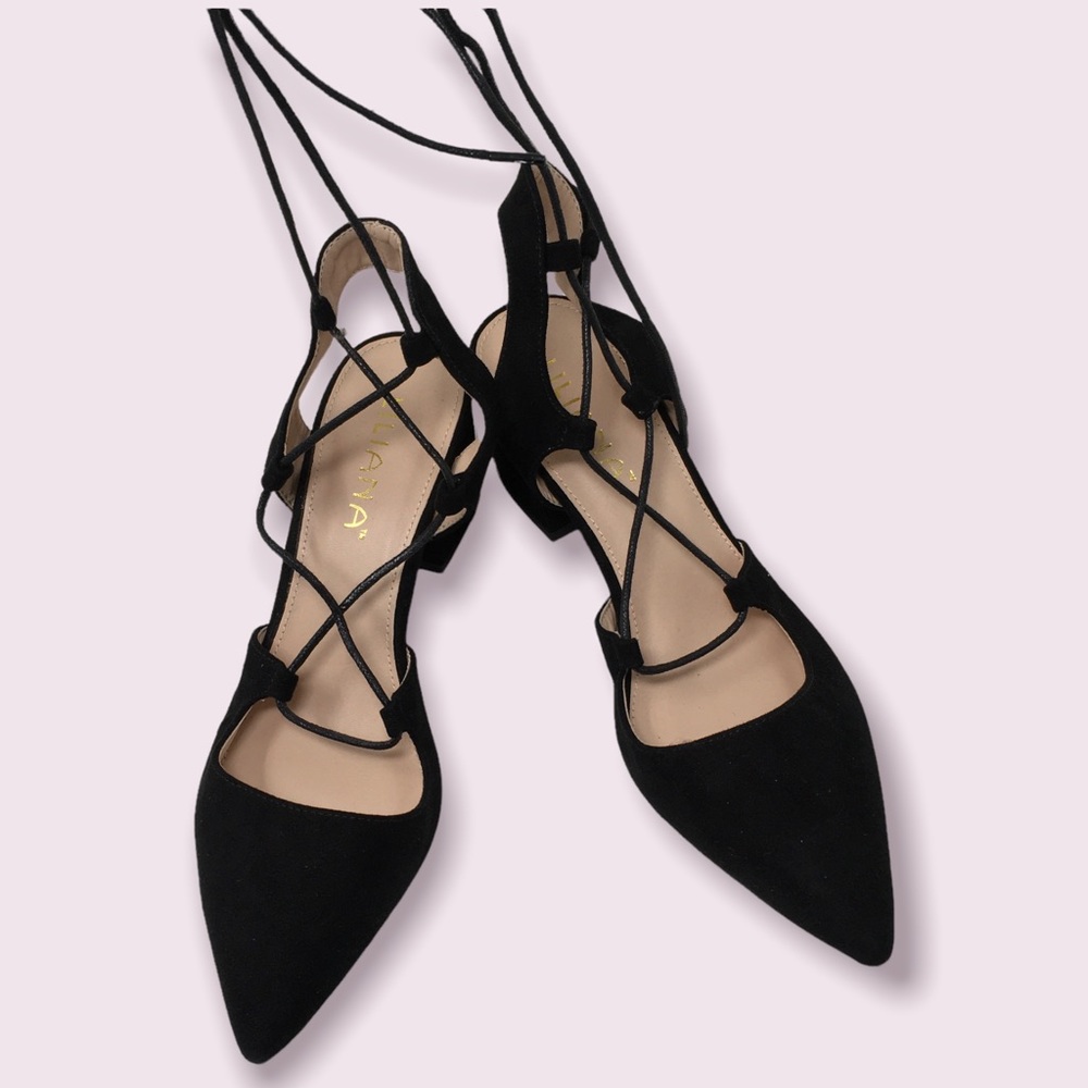 Never Worn Like New Black Tie-Up Dress Shoes - Size 10 - Liliana